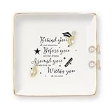 Graduation Gifts for Her - College Graduation Gifts 2026 Jewelry Dish Tray Ring Trinket Dish Masters Degree Phd University Graduate Gift for Women Friends Daughter