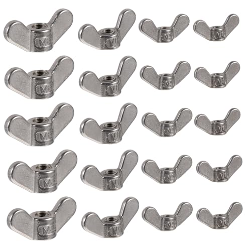 FUNOMOCYA 20pcs Assortment Kit Diy Tools Stainless Steel Nuts Machine Devices Hardware