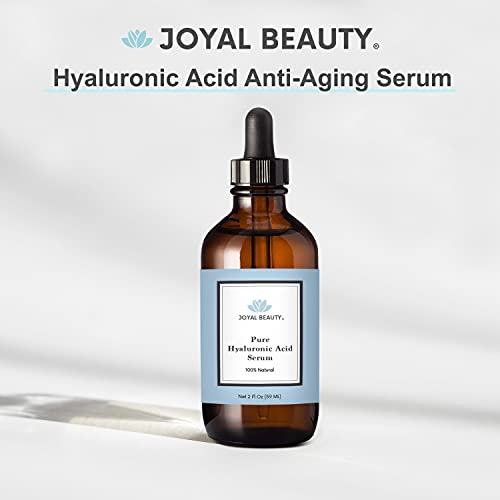 Hyaluronic Acid Serum For Face Skin Lips (2 Oz) 100% Pure All Natural Anti-Aging Serum. Intense Hydration Deep Moisture. Alcohol-Free Paraben-Free #TOP5