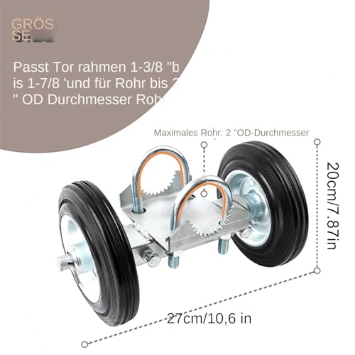 Roue de portail 270 kg avec support métal pour clôture - 5
