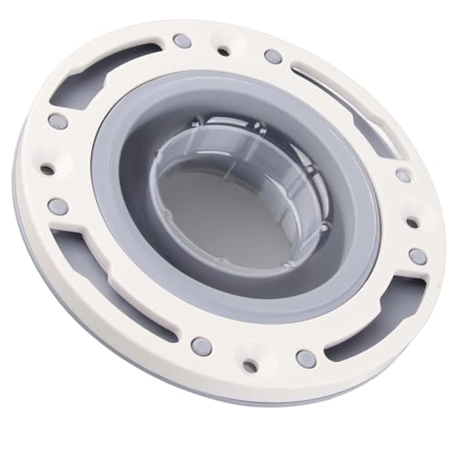 Toilet Flange Extender, Toilet Ring, Toilet Flange Silicone and ABS Gray Universal Toilet Flange Replacement for 4in 5in Special 3in Waste Pipe