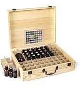 Guolich Essential Oil 80 Slots Storage Box Wooden Essential Oils Display Organizer Stand Holder f...