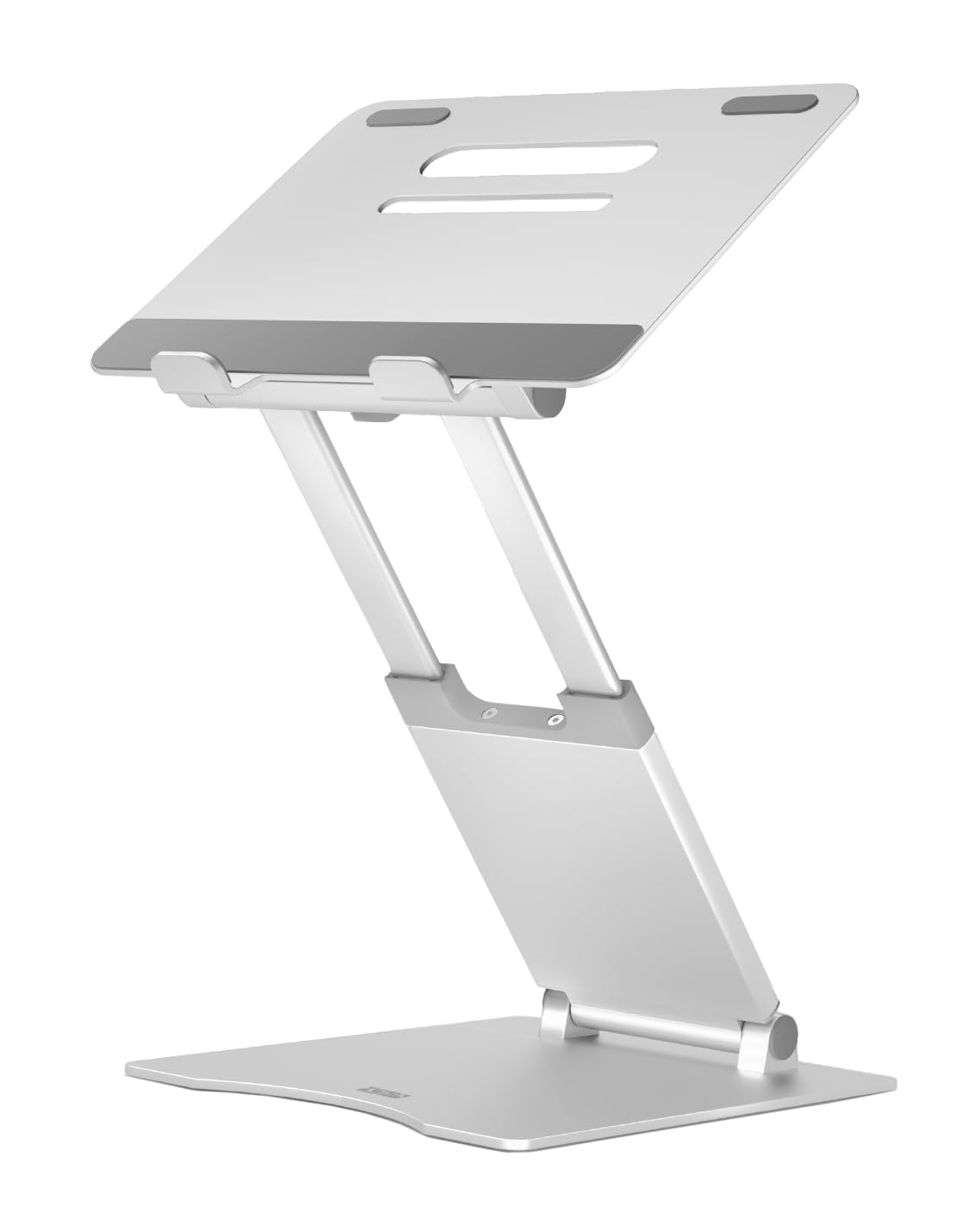 DESQ Soporte para Ordenador portátil, Aluminio, Totalmente Ajustable, estación de Trabajo para Sentado y de pie, telescópico, Altura 30-450 mm, para Todos los portátiles de 10 a 17 Pulgadas