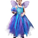 Kostüm für Mädchen, Wettbewerbs-Partykleid mit Flügeln - Kostüm für kleine Mädchen | für Bühnenauftritte, Halloween, Cosplay, Party, Messe, Festival, Weihnachten, Urlaub