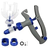 5ML Livestock Syringe Gun, Automatic Cattle Syringe Injector for Pig Cow Goat, Continuous Adjustable Accurate Inject Design, Self Refill Dart Gun Injection with Pistol Grip & Bottle Insertion