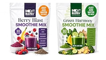 Boost Blends Smoothie Variety Pack 2 Delicious Flavors - Freeze-Dried Smoothie Powder - 100% Real Fruits - Healthy On the Go Nutrition