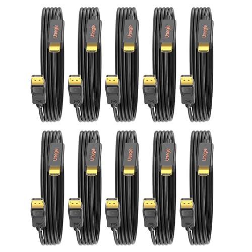 Image of DisplayPort to HDMI Cable 6ft 10 Packs, Uni-Directional DP (Source) to HDMI (Display) Cable 1080P for Monitor Projector HDTV NVIDIA AMD Graphics, Gold-Plated Plug, Compatible Dell HP Lenovo