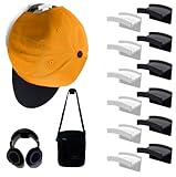 Adhesive Hat Hooks for Wall - Hat Racks for Baseball Caps - Hat Organizer for Baseball Caps - Minima