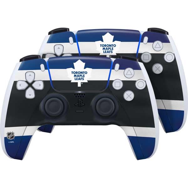 Skinit Decal Gaming Skin Compatible with PS5 Controller (2 Pack) - Officially Licensed NHL Toronto Maple Leafs Jersey Design