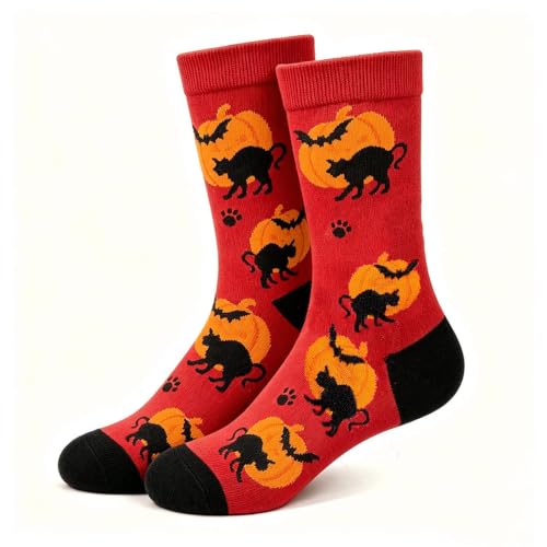 Halloween Socks for Women Girls Cute Pumpkin Ghost Cat Pattern Socks - image 5