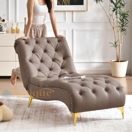 Image of Lazy Couch and Reclining Sofa /Recliner Chaise Longue /Fabric recliners /for Bedroom /Living Room /Office Reception Recliner Lounge Sofa and Armchair (Grey)