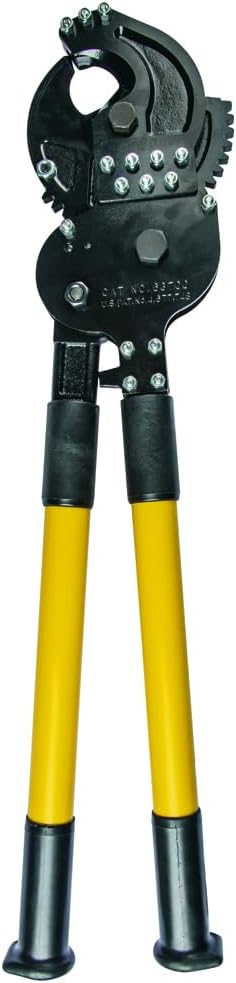 Klein Tools 63700 Heavy Duty Forged Ratcheting Cutter, Heat Treated with 24-Inch Handles and Shear-Type Blades