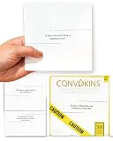 Cotier Convokins Conversation Starter Controversy Cocktail Napkins - Spark Deep & Bold Adult Discussions, Fun Ice Breaker, Get To Know You for Game Night or Entertaining, Deep Questions (50 pack)