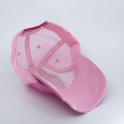 Image of The Vintage Year Distressed Cotton Unstructured Soft Mesh Breathable Adjustable Dirty Wash Dad Hat Trucker Baseball Cap