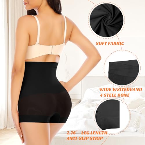 Image of Werena Shapewear Shorts Tummy Control for Women High Waisted Body Shaper Underwear Slimming Slip Shorts Under Dresses