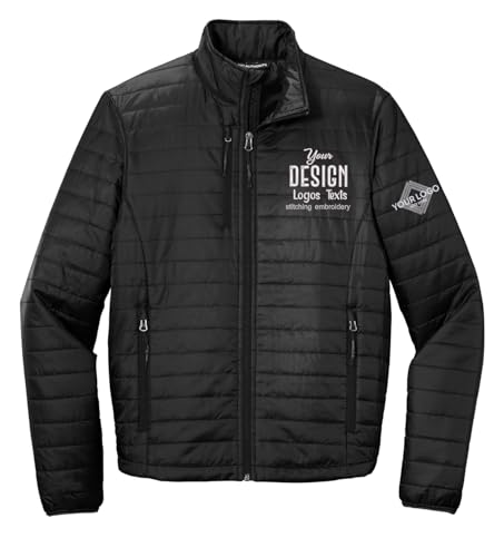 INK STITCH Men J850 Custom Embroidery Personalized Packable Puffer Jackets2