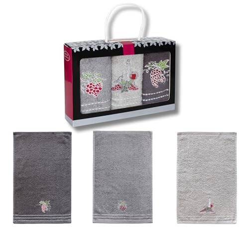 damaloo 3er Pack kleine Gästehandtücher 30x50 cm - Kleine Handtücher...