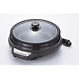 Abitelax アビテラックス 電気グリル鍋 AGN31G-T 3L 深型 脱着式 ガラス蓋 1200W 3～5人用 鍋深さ7cm 深型ホットプレート 鍋 グリル プレート おでん 鍋 焼き肉 電気