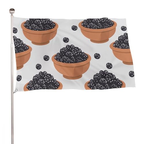 Bandera de caviar de 5x8 pies textil resistente para decoración de pared exterior
