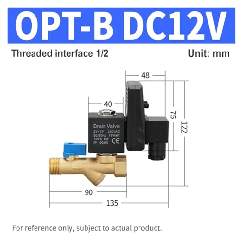 Vanne de vidange électronique 1/2 pour éliminer l'eau du compresseur DC12V - 3