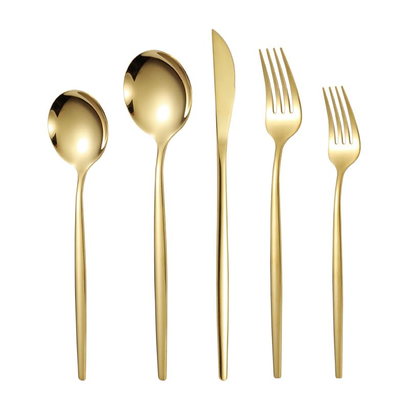 Set Cuchillos Cubiertos 20 Piezas Acero Inoxidable