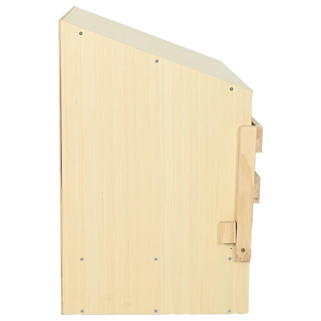 Nido para gallinero, 3 compartimentos, 93 x 40 x 65 cm, de madera de pino, nido para gallinero con función de desenrollamiento de huevos y percha