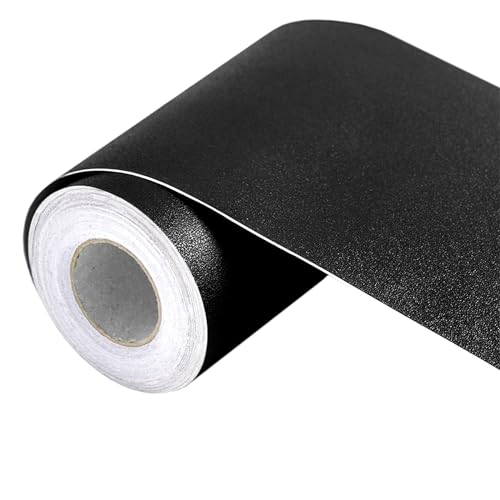 JUMRHFAN Bordo Per Carta Da Parati Impermeabile, Decorazione Autoadesiva Rimovibile Per Cucina, Bagno, Piastrelle, Bianco Puro 10cm X 5000cm (nero)
