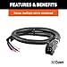 CURT 59825 3/8-Inch x 25-Foot Black Plastic Automotive Trailer Wire Protection Sleeve Wrap