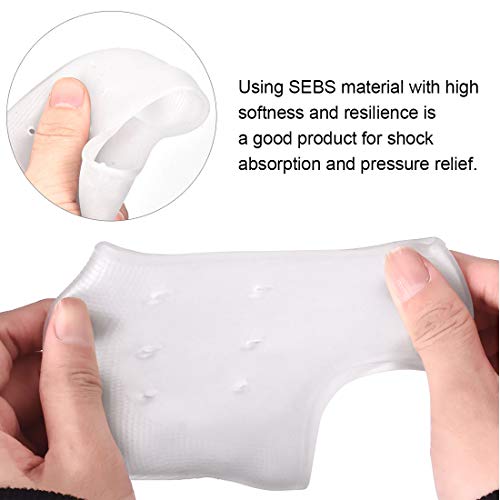 Image of Gel Heel Protectors for Men Women, Heel Pads Cushion, Plantar Fasciitis Inserts, Gel Guard Moisturizing Relief for Blister, Cracked Foot, Spurs Soft Cushion Support Protective Insert Sleeve(2Pairs)