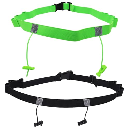 GDFYMI 2Pcs Race Number Belt Triathlon Race Belt Running Bib
