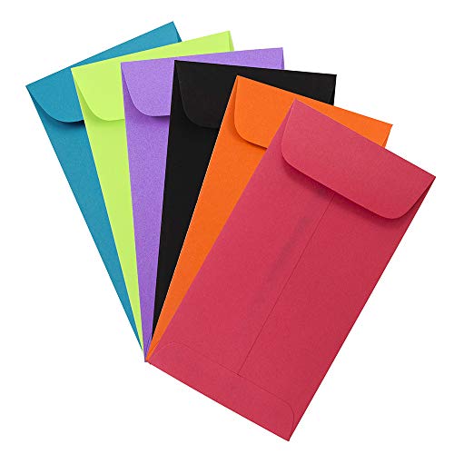 Jam Paper #7 Coin Business Colored Envelopes - 3 1/2 X 6 1/2 - Assorted Colors - 150/Pack #TOP17