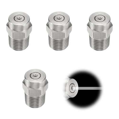 XCSJ 4 Pcs Boquilla De Abanico Pulverizador De 0 Grados, Abertura 1.236 mm, Conexión Rosca 1/4, Boquilla De Ventilador De Alta Presión Para Escoba De Agua y Limpiador De Debajo De La Carrocería