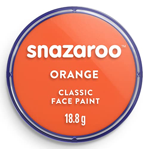 Snazaroo Classic Face and Body Paint Orange Colour Water Based Easily Washable SFX Makeup