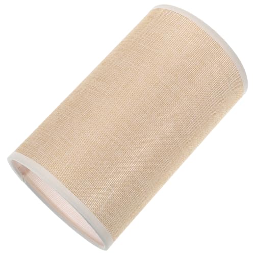 HOMSFOU Small Lampshade E27 Base Drum Cloth Lamp Shade Indoor Table Lamp Cover Light Accessory for Bedroom Living Room Office