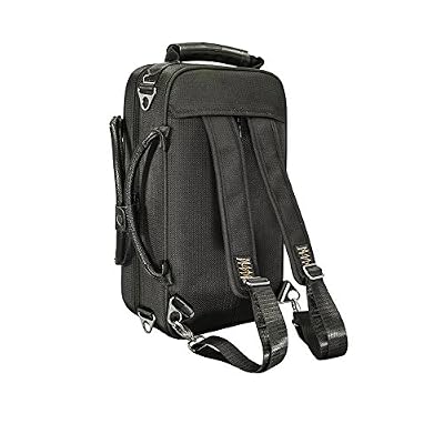 Paititi Lightweight Vegan Leather Bb Clarinet Case with Shoulder Strap, Backpackable