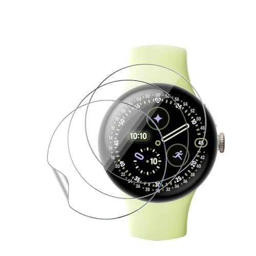 �y3���Z�b�g�zFor Google Pixel Watch 4 (41mm) �t�B���� �ی�t�B���� �yMoahsiuny�z�_�炩�� TPU�� 3D �����ߗ� �h�w�� �ϏՌ� ��ʑN�₩ �\��t���ȒP