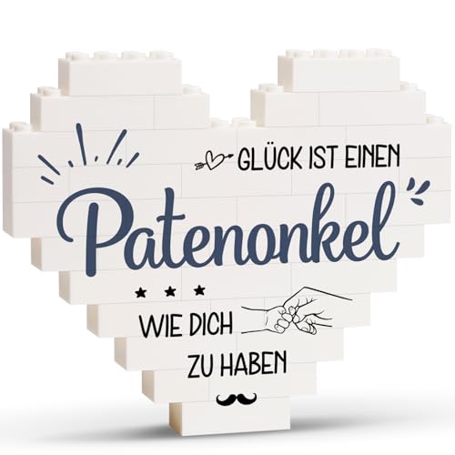 Greatabox Patenonkel Geschenk Vatertagsgeschenk Geburtstagsgeschenk für Patenonkel herzförmiges Plakette-Dekoration Geburtstag Weihnachten Valentinstag
