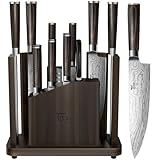 SYOKAMI 15-Piece Kitchen Knife Set with Magnetic Block, Deta...