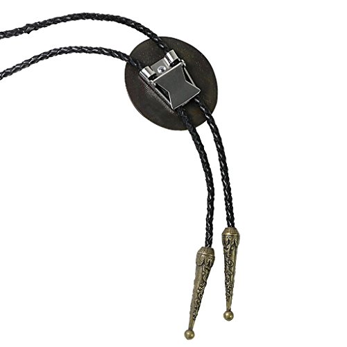 gazechimp Prata Antigo Vintage Howling Pingente De Colar Ocidental Cowboy Bolo Tie