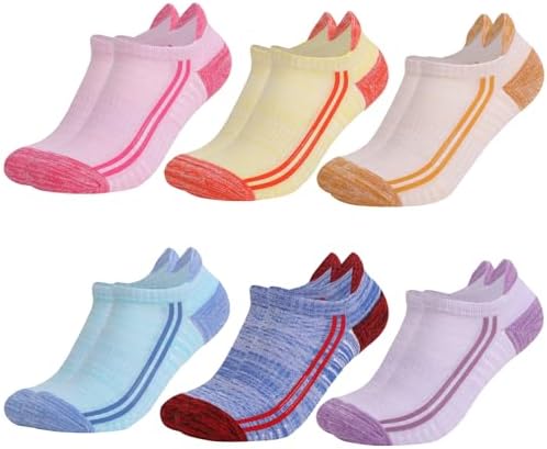 Poraceous Sneaker Socken Damen 6 Paar - Lustige Obstmotive, Größe 38-42, Baumwollmix