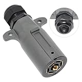 Oyviny RV 7 Pin Trailer Plug with IP68 Waterproof Seal, Detachable 7 Way Round RV-Style Trailer Side Connector 7 Point Trailer Wiring Plug