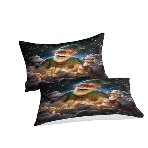 Housse de couette Noël en microfibre premium 3D King INTCHE