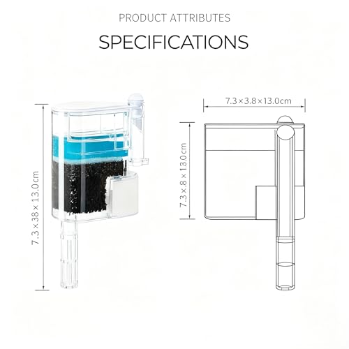 Filtre cascade d'aquarium submersible 3 étapes de 2,5W - 3
