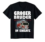 Kinder Feuerwehr Auto Werde Grosser Bruder Geschenk Großer Bruder T-Shirt
