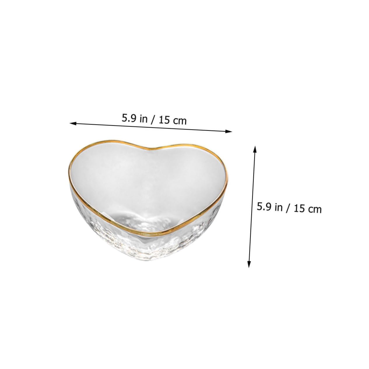 Cabilock Ensemble Bol et Tasse à Dessert en Verre, Saladier Transparent, Surface Lisse et Brillante, 4 Pièces, pour Mariages et Réunions de Famille