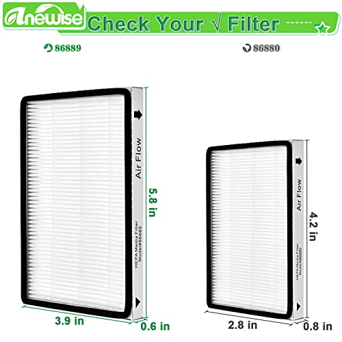 Anewise 5 Pack Ef-1 Hepa Media Filter Replacement For Kenmore 86889, 20-86889, 40324, 53295 Canister And Upright Vacuum Cleaner, For Panasonic Part Mc-V199H #TOP2