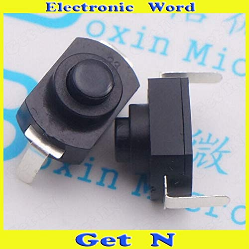 50pcs 1288BM Switches Freshlight Switch 2 DIP Pins ON/OFF Power Switches Black