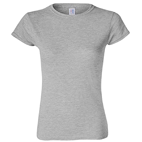 Image of Gildan Ladies Soft Style Short Sleeve T-Shirt (M) (Sport Grey (RS))