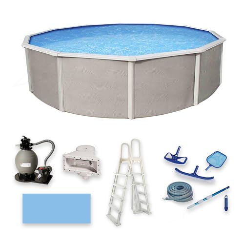 Blue Wave Belize 15-Feet Round 52-Inch Deep 6-Inch Top Rail