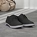 ZZHAP Men's Casual Oxford Shoes Breathable Flat Fashion Sneakers 02Black US 9.5
